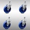 Service Caster 5 Inch SS Solid Polyurethane Wheel Swivel 12mm Threaded Stem Caster Set SCC SCC-SSTS20S514-SPUS-M1215-4 - alternate 1